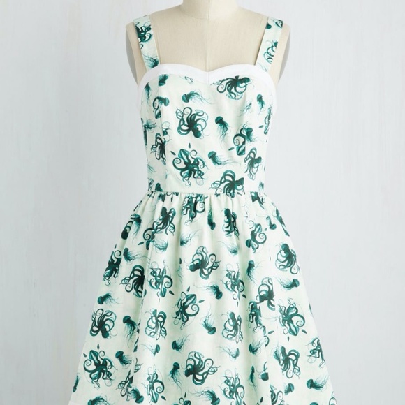 UNICORN Modcloth "Heck Yes" A-Line Cotton Dress RARE - Picture 1 of 4